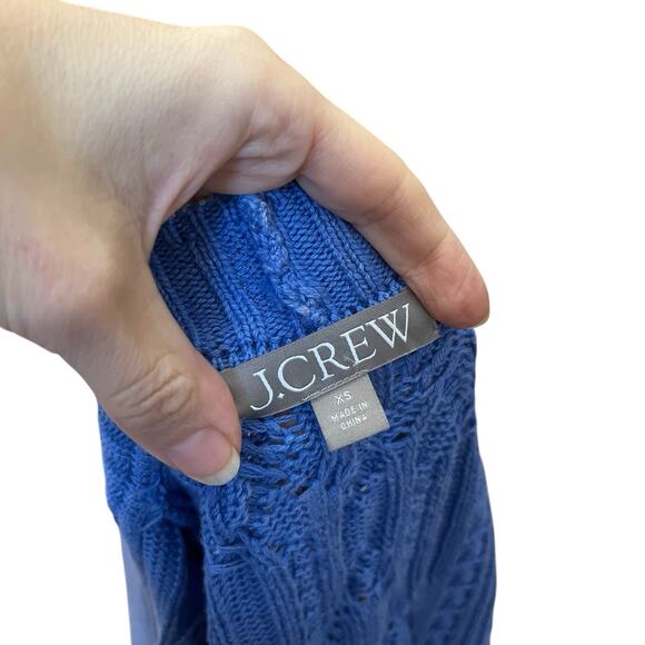 J Crew Cable Knit V Neck Cardigan XS Oversized Coastal Preppy Classic Chunky - Picture 6 of 9